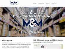 Tablet Screenshot of mandmdistributors.com